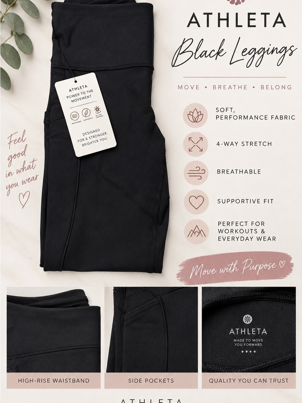 Athleta Black Leggings